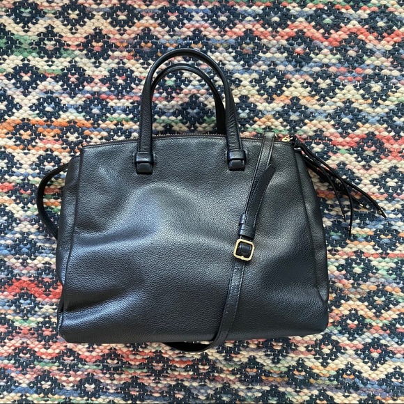 Banana Republic Black Leather Shoulder or Hand Bag - Picture 4 of 12